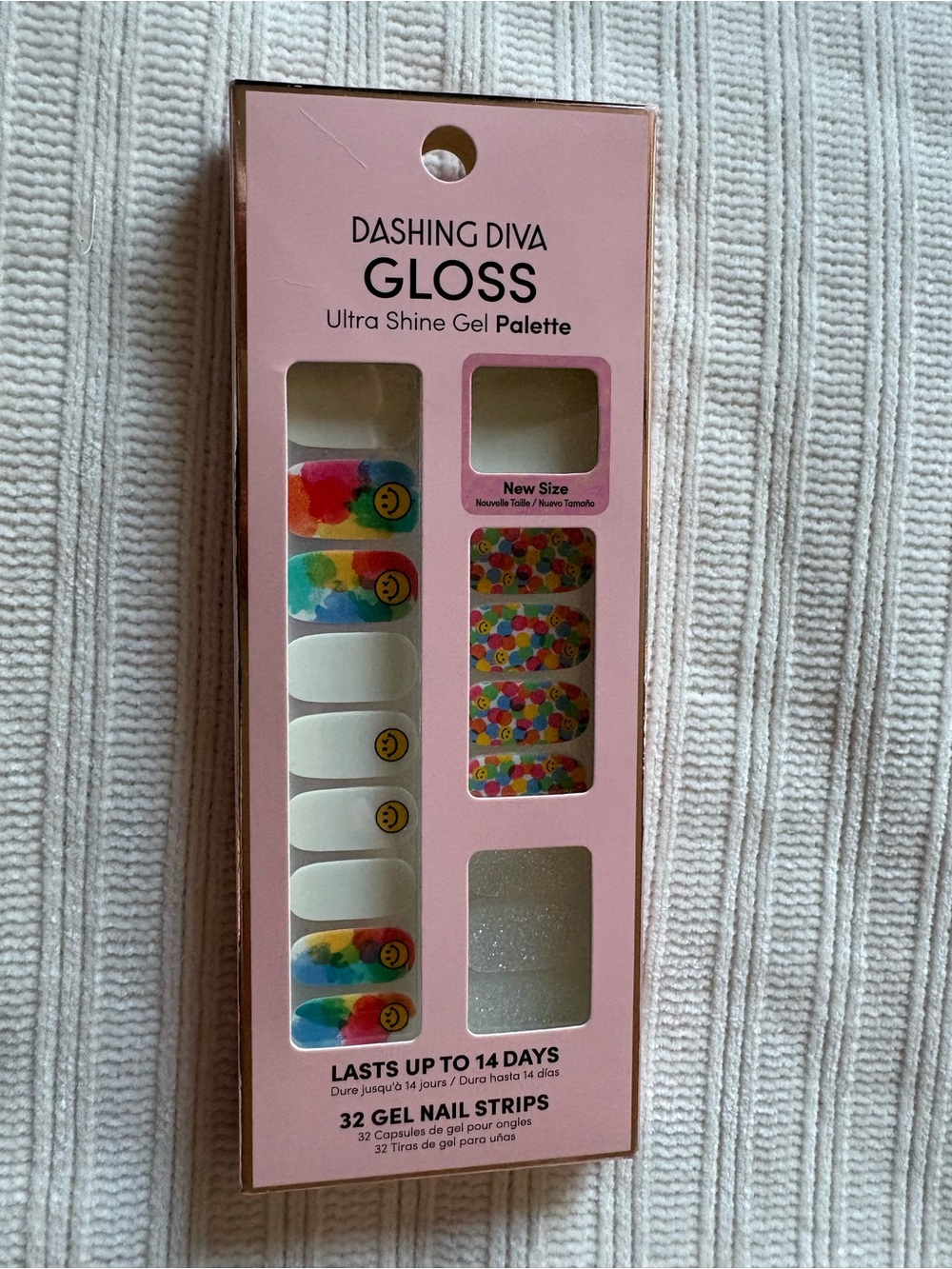 Dashing DivaGloss Ultra Shine Gel Palette Nail Strips - White & Multicolor
